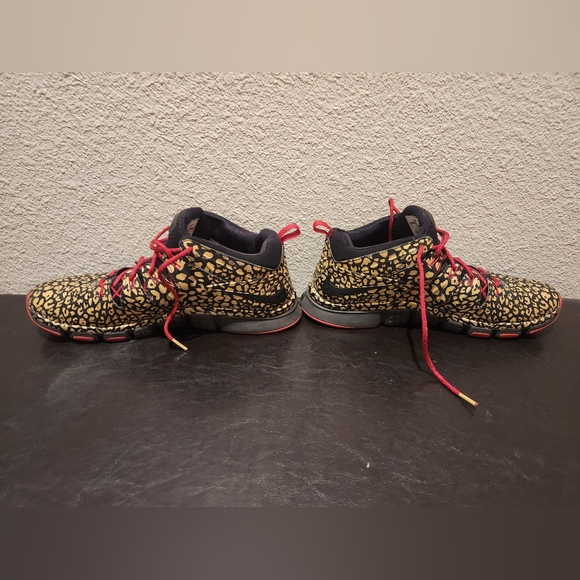 Nike Free Trainer 7.0 Cheetah Print Gold size 12 - Picture 2 of 8
